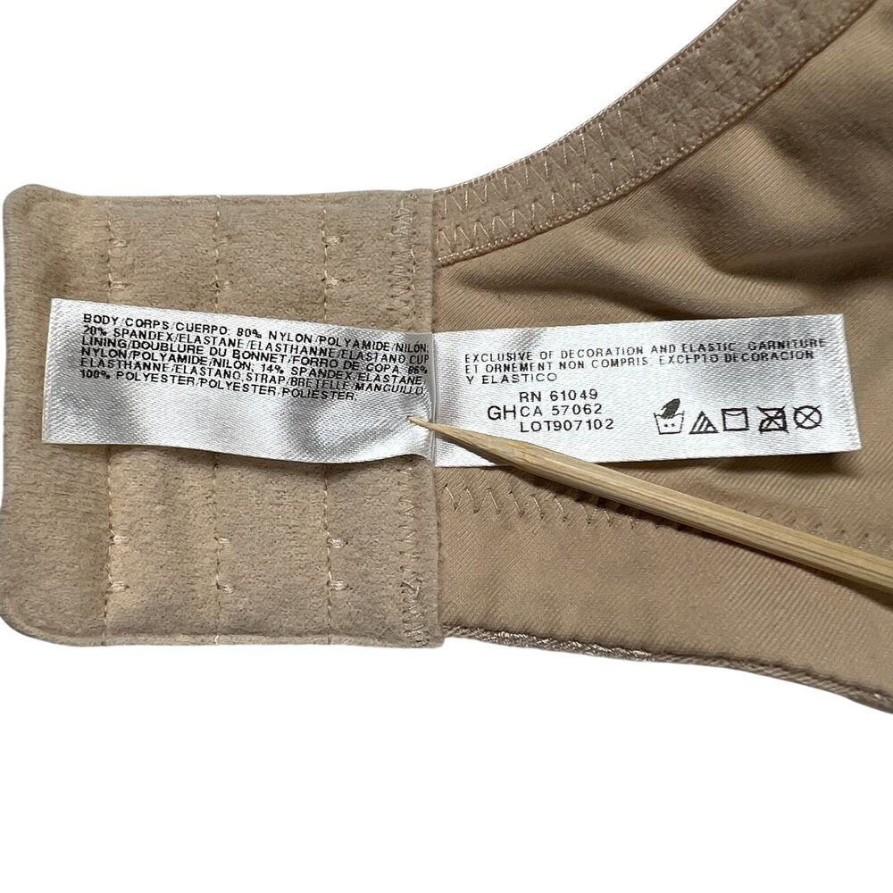 WACOAL Awareness Bra Women 40D Beige Floral Seamless Wire Free Soft Cup NEW - Picture 10 of 13